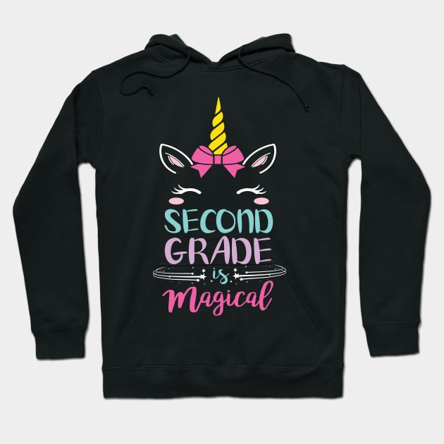 Second Grade Is Magical Unicorn Students First Day Of School Back To School Hoodie by joandraelliot